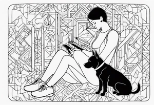 DOG AND PERSON tattoo idea