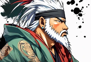 Jiraiya in Sage mode from the anime naruto tattoo idea