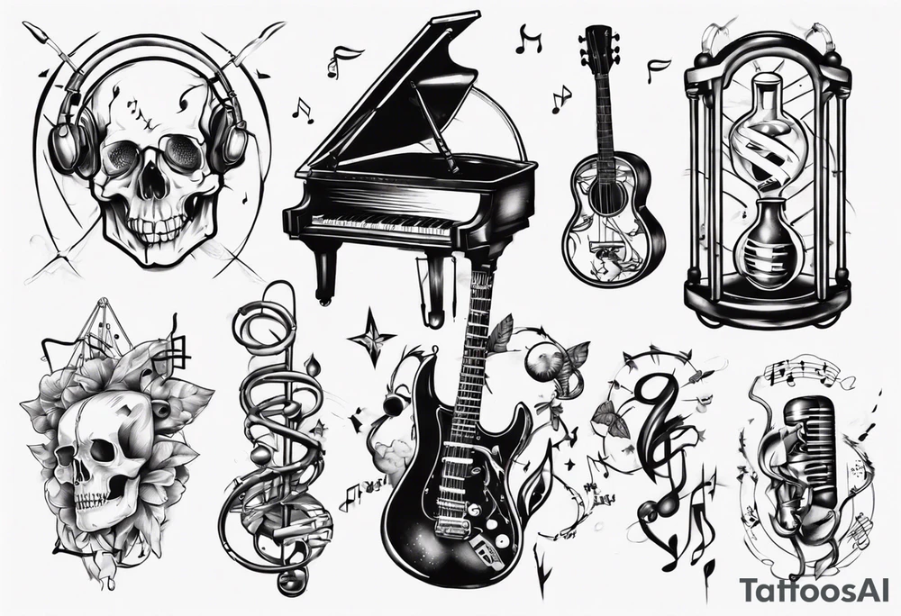 music combined with science tattoo idea