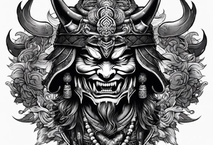 demon samurai tattoo idea