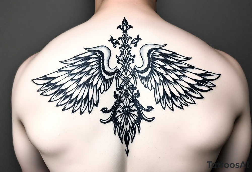 i want a back tattoo with:

- Fortis Fortuna Adiuvat
- Polynesian tattoo
- a winged tattoo tattoo idea