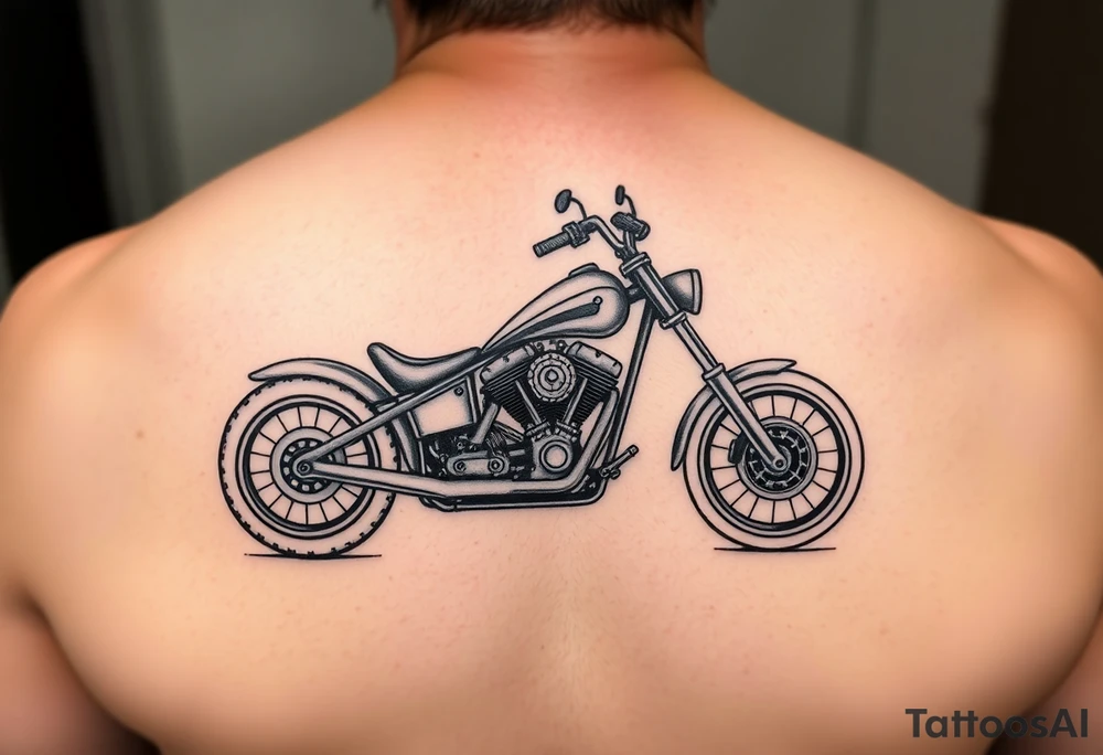 Chopper bike tattoo idea