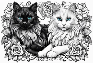 a beautiful cat tattoo idea