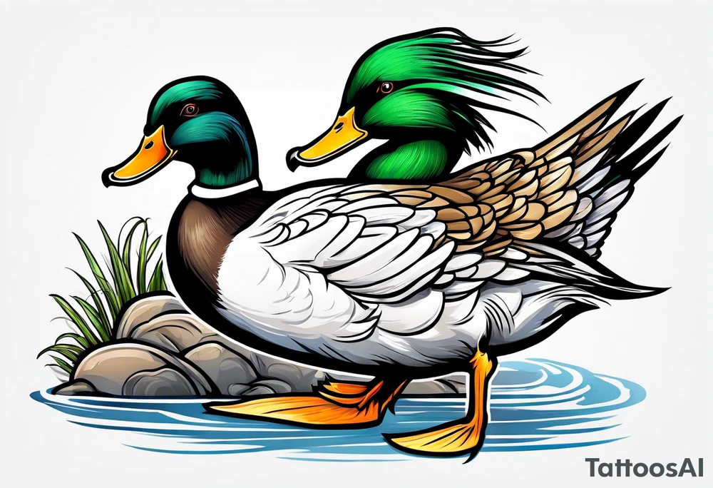 Duck crossed with a dog tattoo idea