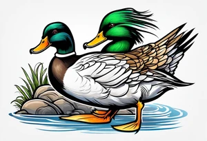 Duck crossed with a dog tattoo idea