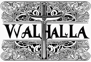 Valhalla sword god tattoo idea
