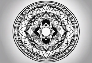 geometric circle tattoo idea