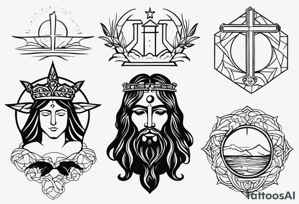 A palavra CRISTO em inglês de 5cm tattoo idea