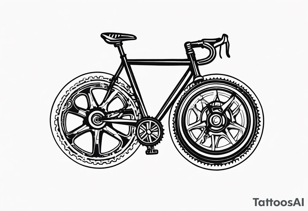 bicycle gear and chain as watch around wrist tattoo idea bicycle gear and chain as watch around wrist tattoo idea