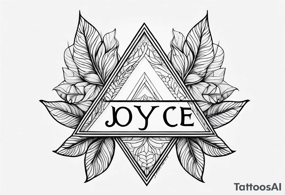 Delicate name Joyce tattoo idea
