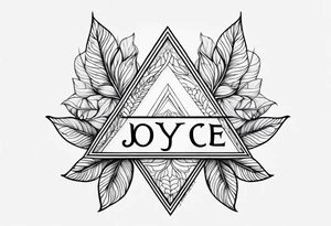 Delicate name Joyce tattoo idea