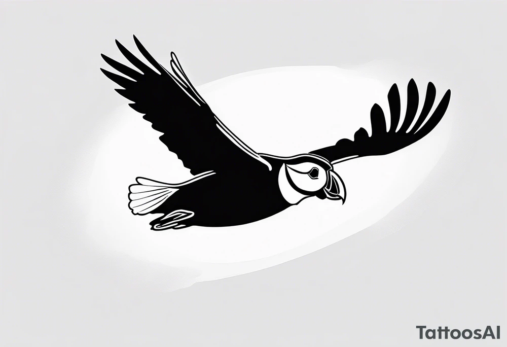 a flying puffin without background (only black and white)
- forarm Tattoo tattoo idea
