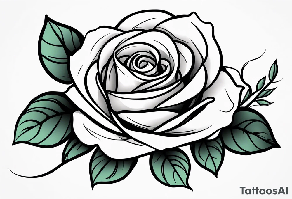 Vine Rose tattoo idea
