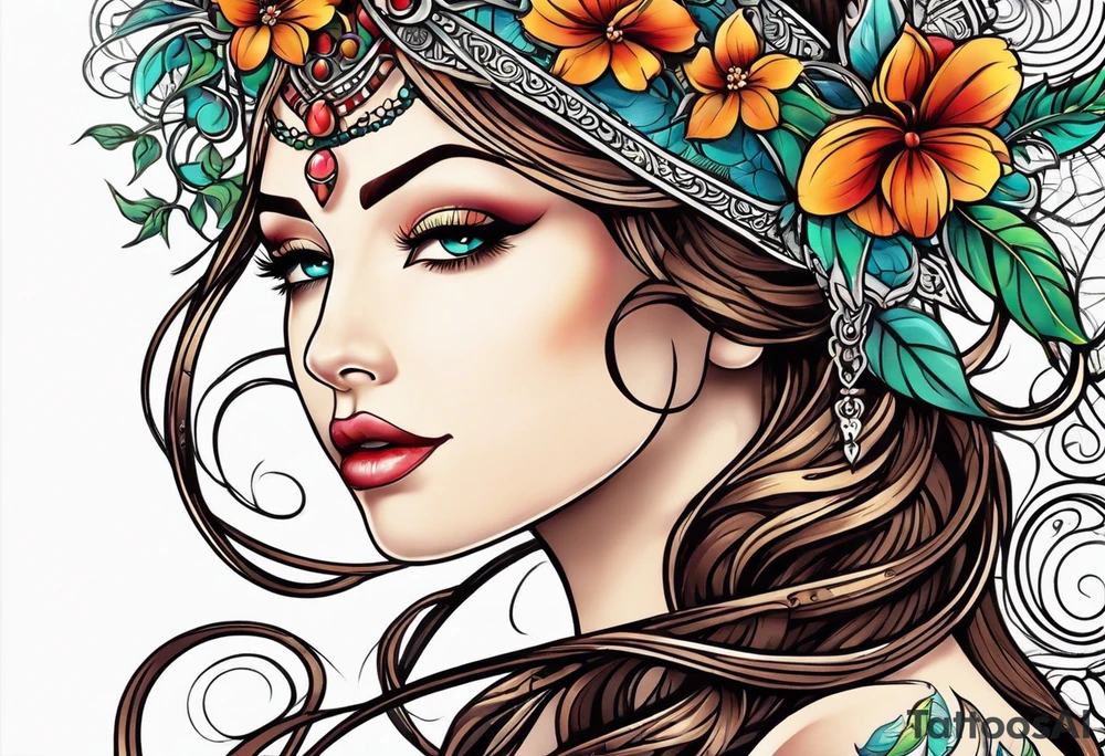 Oval vines, tattoo idea