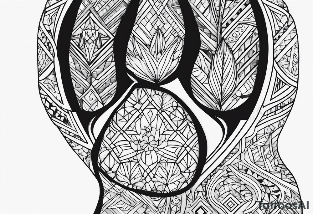Paw print tattoo idea