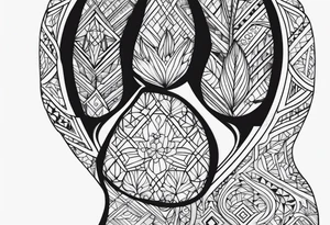 Paw print tattoo idea