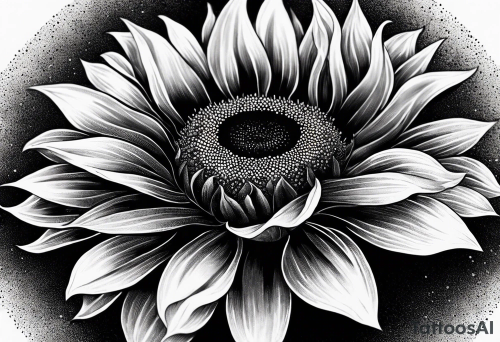 Flower fire an a sunflower tattoo idea