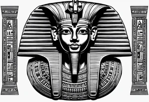 egyptian sculptures tattoo idea