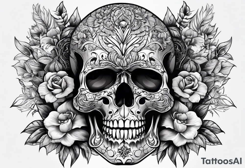 Skull tattoo idea