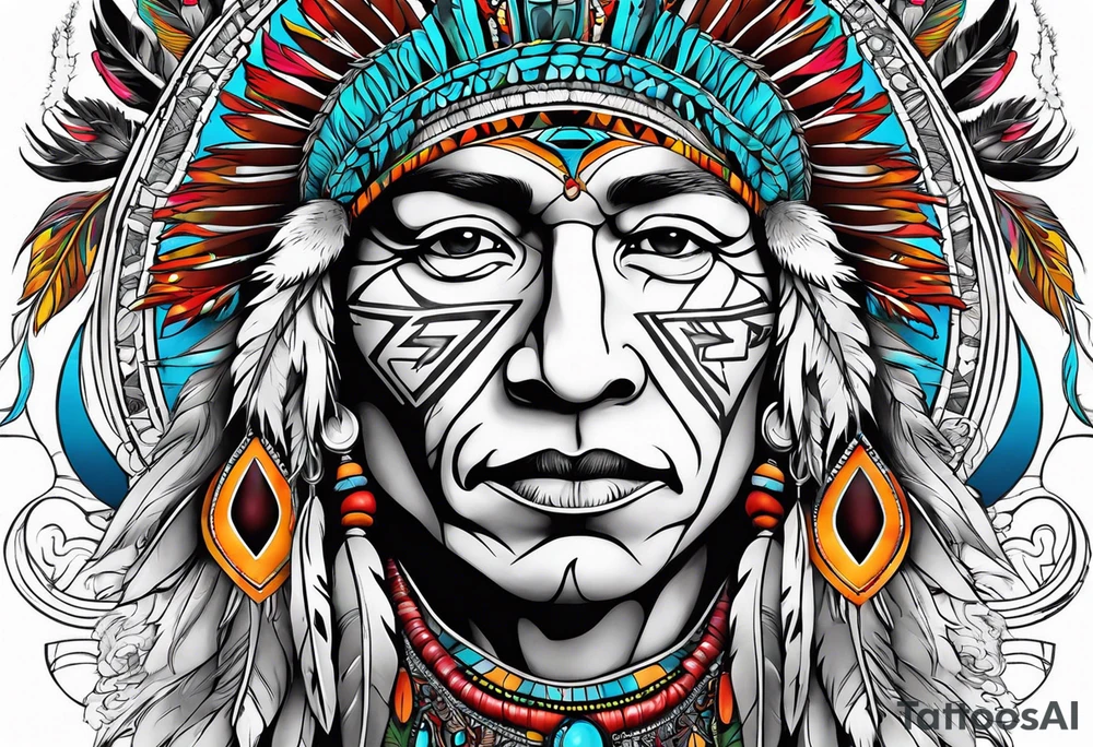 Native American Christianity tattoo idea