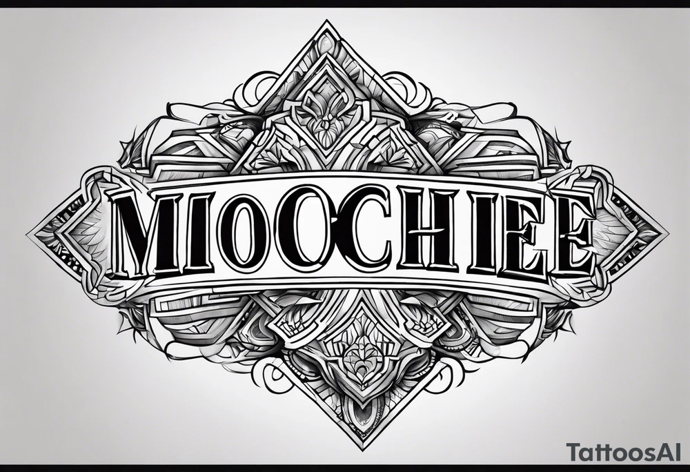 Draw the name Moochie tattoo idea
