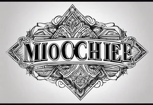 Draw the name Moochie tattoo idea