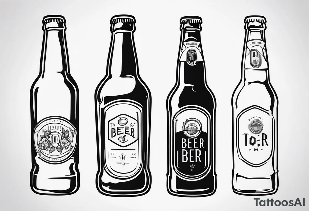 A BEER BOOTLE tattoo idea