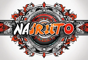 naruto headband with the letters AR in the middle tattoo idea