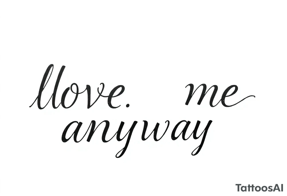 love me anyway tattoo idea