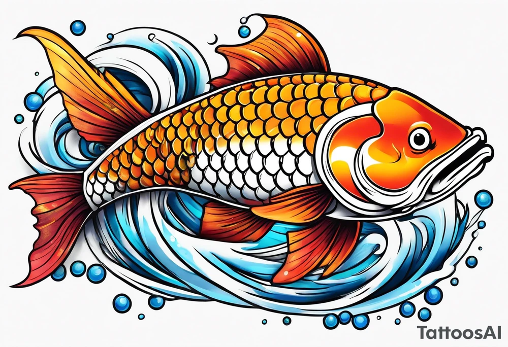 koi fish tattoo idea
