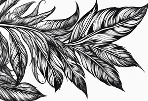 leaves that look like feathers tattoo idea