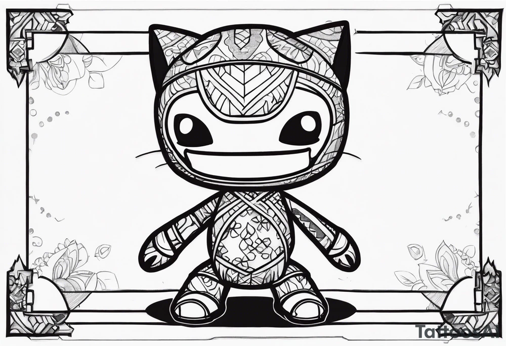 Three sackboy from "litten big planet" in a row tattoo idea Three sackboy from "litten big planet" in a row tattoo idea