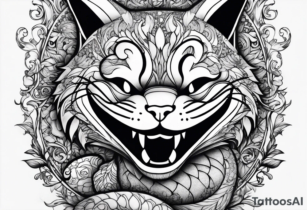 Alice in wonderland, Cheshire cat tattoo idea