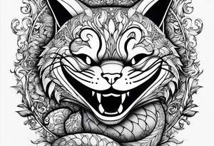 Alice in wonderland, Cheshire cat tattoo idea
