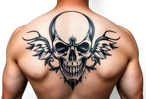 Chicano style. Skull, motorcycle и надпись 1% tattoo idea