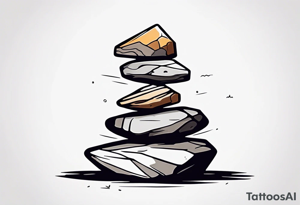 Rocks stacked on top of each other tattoo idea