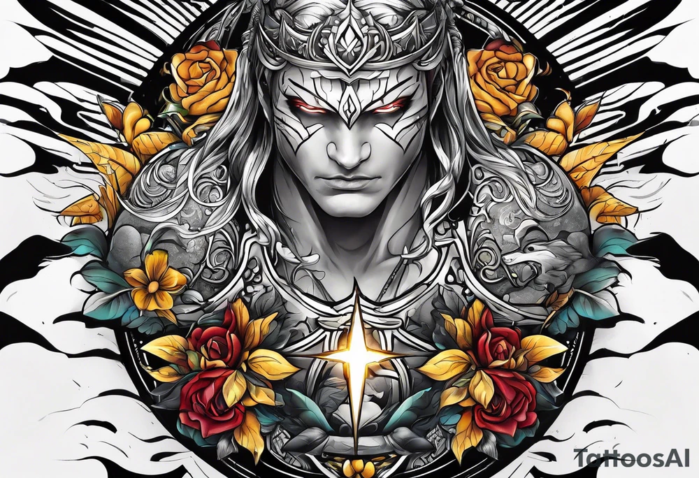 White lightning on hand tattoo idea