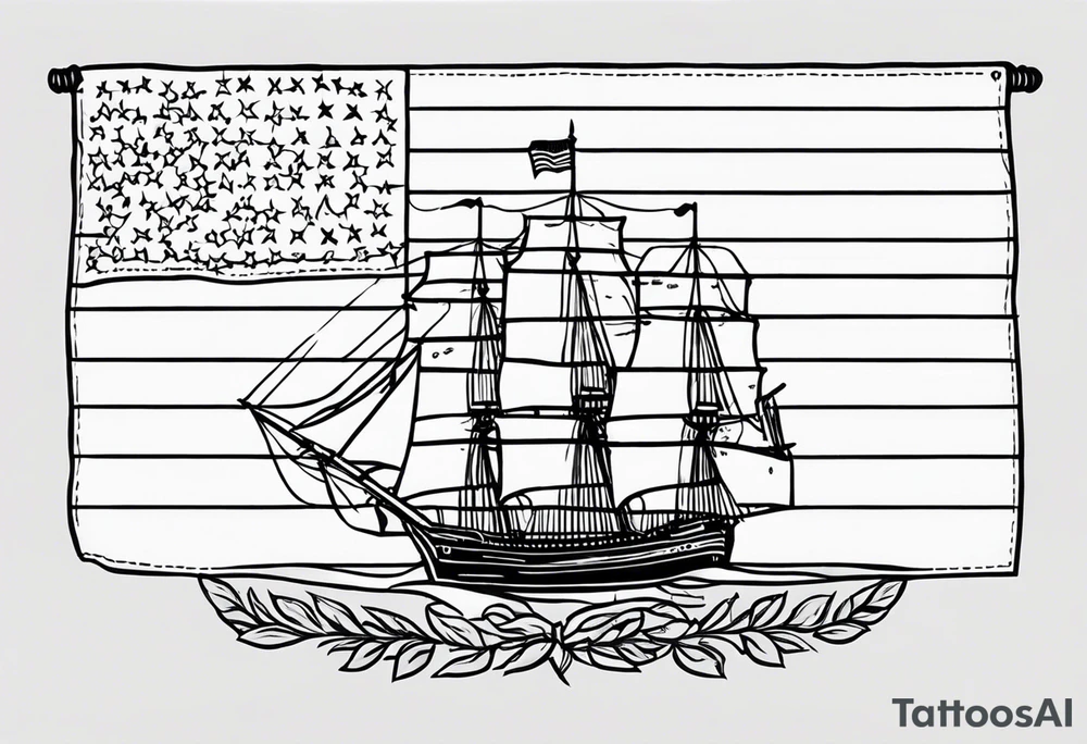 13 colonies flag tattoo idea