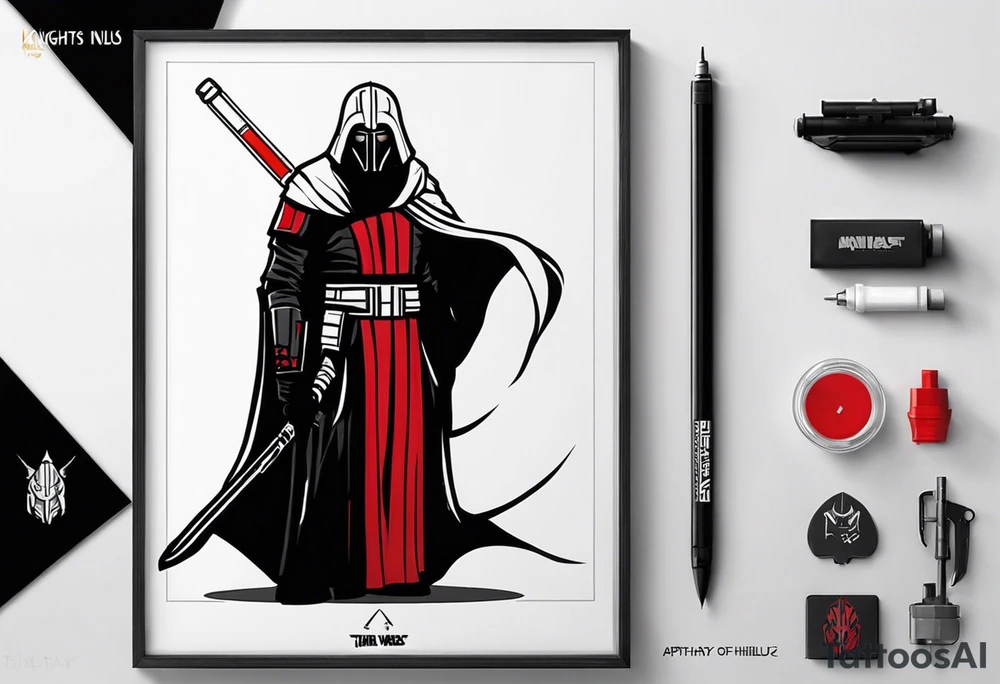 From the video game Star Wars: Knights of the Old Republic 2, “apathy is death” with Darth Nihilus tattoo idea