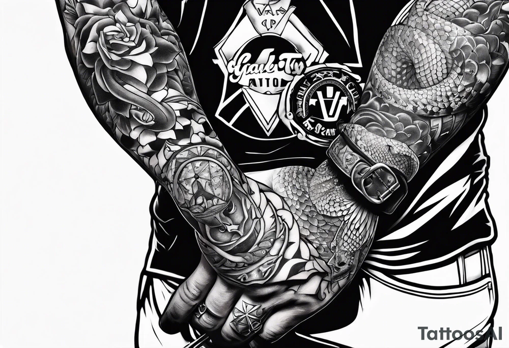 gta v gangsta snake arm sleeve tattoo tattoo idea