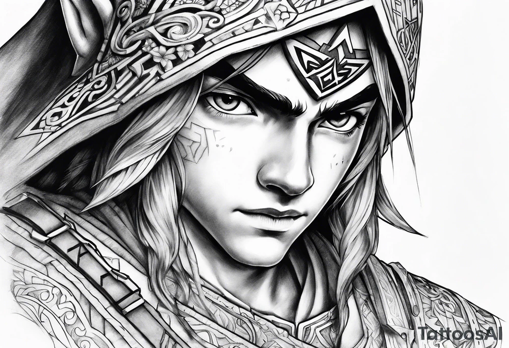 Link from legend of Zelda tattoo idea