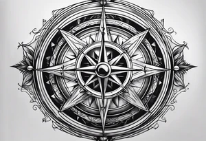 doctor, medical, compass tattoo idea