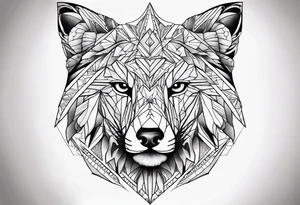 Geometric animal tattoo idea