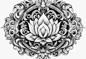lightings in flame tattoo idea