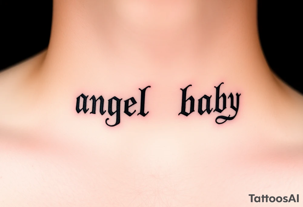 angel baby tattoo idea