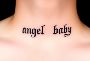 angel baby tattoo idea
