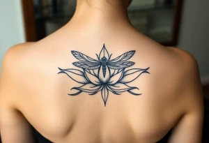 Lotus with dragonfly tattoo idea