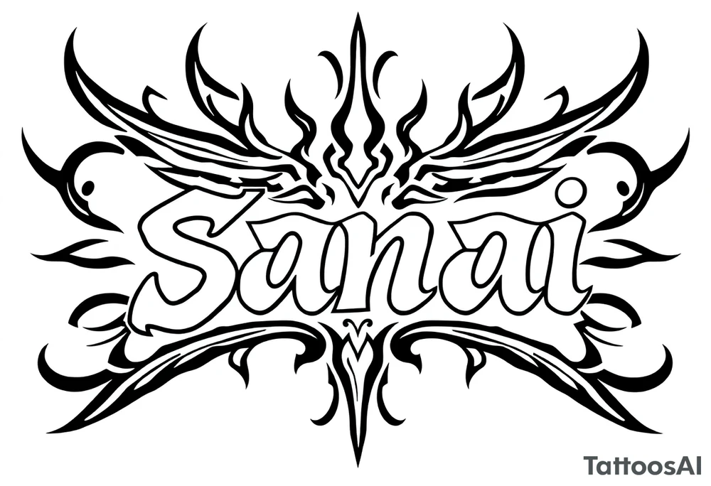 Sanai name tattoo tattoo idea