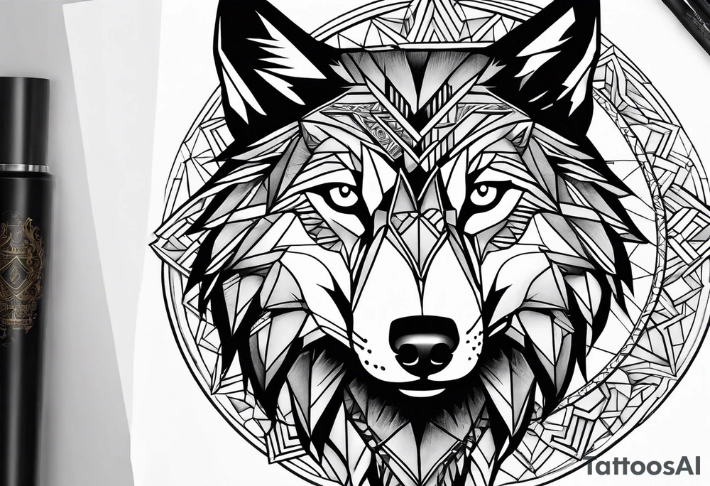 a wolf tattoo idea