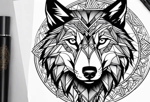 a wolf tattoo idea
